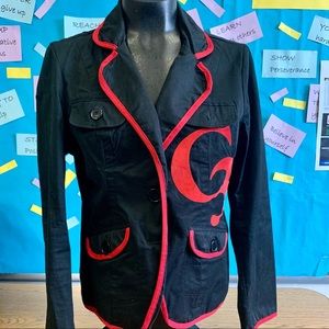 Blue And Red Business Caduàl Blazer